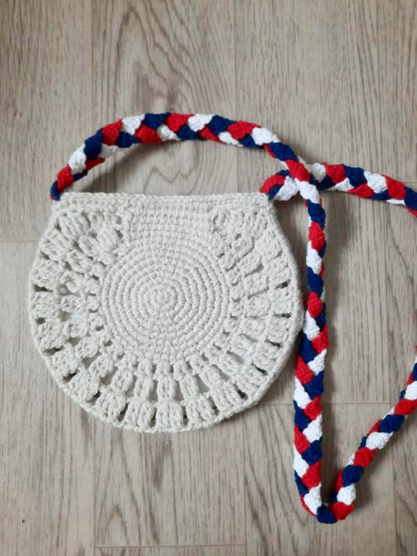 Round Crochet Shoulder Bag