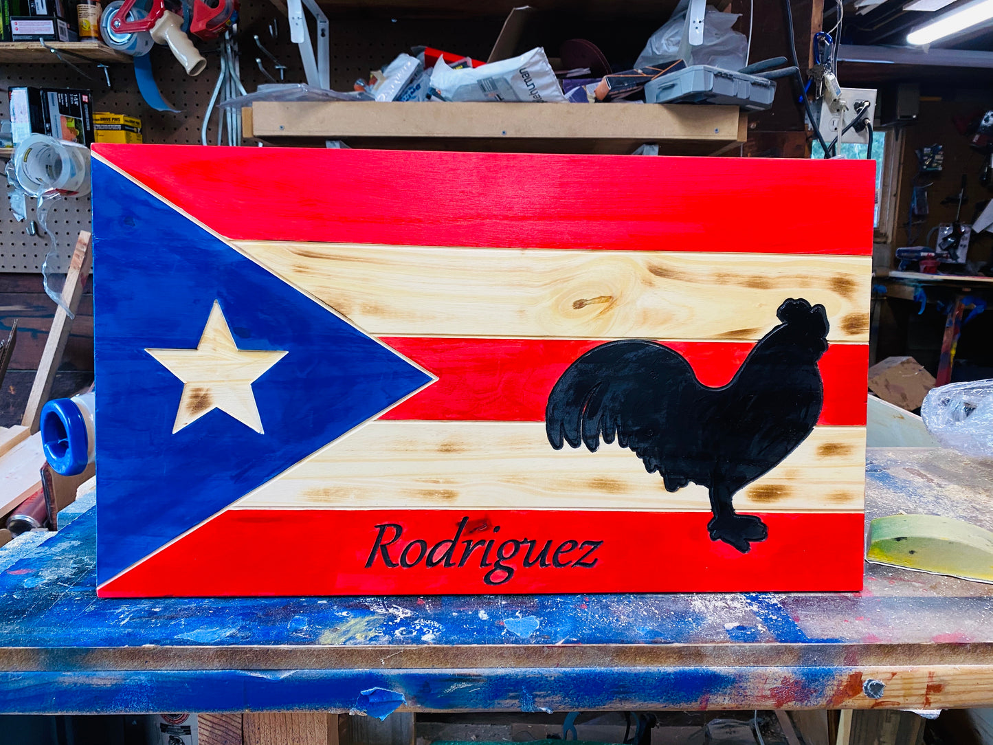 Rooster PR Flag